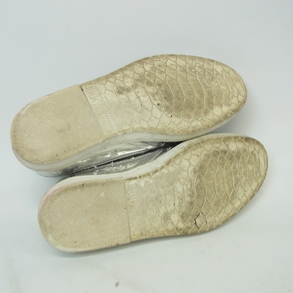 実際に弊社で買取させて頂いたJIMMY CHOO/ジミーチュウ スタースタッズ メタリックレザー スリッポン/スニーカー 41の画像 2枚目