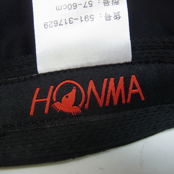 実際に弊社で買取させて頂いた【未使用】HONMA/ホンマ ゴルフキャップ 591-317629 57-60cmサイズ ブラックの画像 5枚目