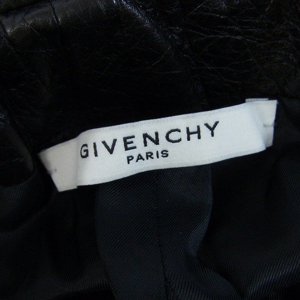 実際に弊社で買取させて頂いたGIVENCHY/ジバンシー 切替 レザー ライダースジャケット 38の画像 2枚目