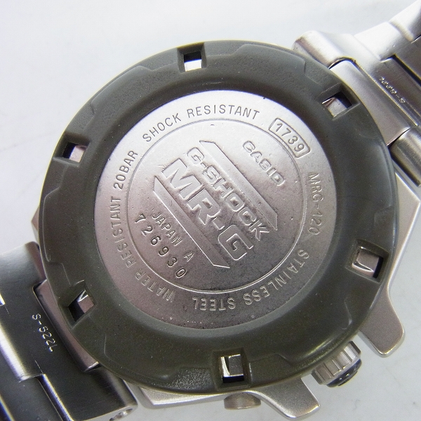 実際に弊社で買取させて頂いたG-SHOCK/Gショック MR-G/アナログ フルメタル MRG-120-2Aの画像 4枚目