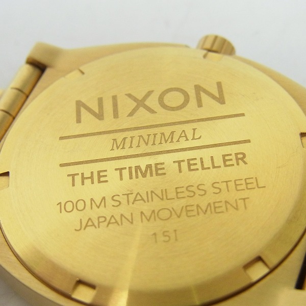 実際に弊社で買取させて頂いたNIXON/ニクソン MINIMAL THE TIME TELLER/ミニマル タイムテラー クオーツ ゴールドの画像 3枚目