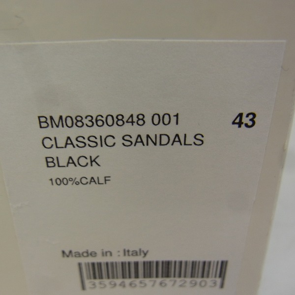 実際に弊社で買取させて頂いたGIVENCHY/ジバンシィ レザー サンダル ブラック 2017SS BM08360848/43の画像 9枚目