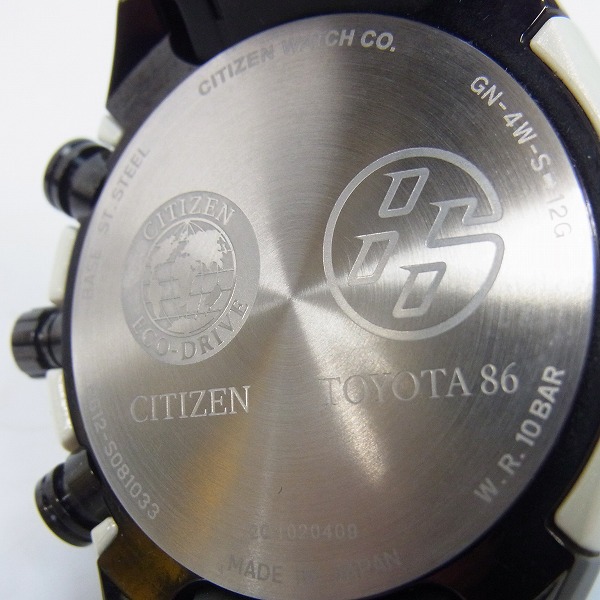 実際に弊社で買取させて頂いたCITIZEN/シチズン TOYOTA86/トヨタ コラボウォッチ/エコ・ドライブ クロノグラフ CA0385-06Eの画像 3枚目