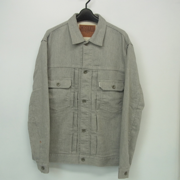 実際に弊社で買取させて頂いたCOOTIE/クーティー Trucker Knit Denim Jacket 1 Wash/ニットデニムジャケット CTE-17S201/XLの画像 0枚目