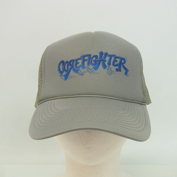 実際に弊社で買取させて頂いたCOREFIGHTER/コアファイター ロゴプリント メッシュキャップ/帽子 グレーの画像 1枚目
