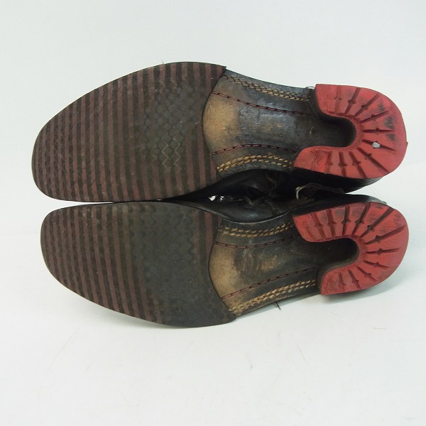 実際に弊社で買取させて頂いたHIROMU TAKAHARA/ヒロムタカハラ レースアップレイヤードレザーブーツ/41の画像 2枚目