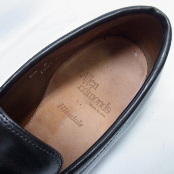 実際に弊社で買取させて頂いたAllen Edmonds/アレンエドモンズ コイン/ペニーローファー ブラック 2804/8.5の画像 4枚目