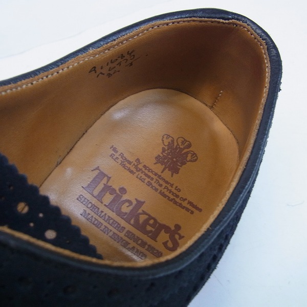 実際に弊社で買取させて頂いたTricker's/トリッカーズ スウェード ウイングチップ シューズ M6973/8.5の画像 4枚目