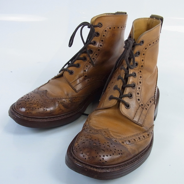 実際に弊社で買取させて頂いたTrickers/トリッカーズ カントリーブーツ/ウィングチップブーツ/M2508/7.5