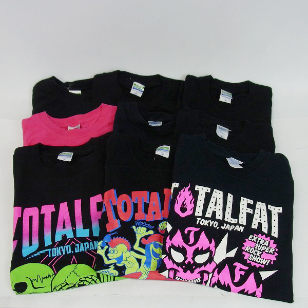 実際に弊社で買取させて頂いたTOTALFAT/トータルファット バンドTシャツ 9点セット