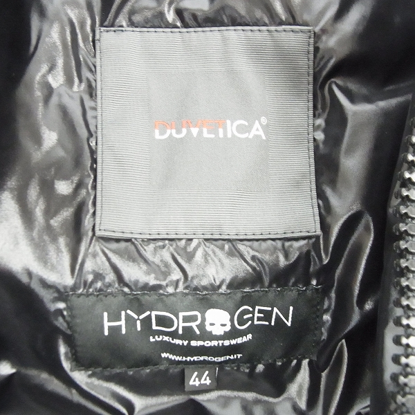 実際に弊社で買取させて頂いたHYDROGEN×DUVETICA/ハイドロゲン×デュベティカ ブラックカモ ダウンジャケット 21D004/44の画像 2枚目