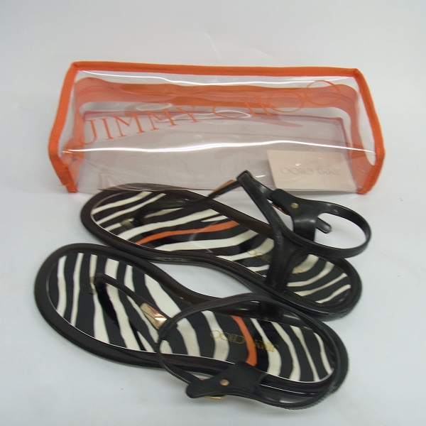 実際に弊社で買取させて頂いたJIMMY CHOO/ジミーチュウ ラバートングサンダル/38の画像 5枚目