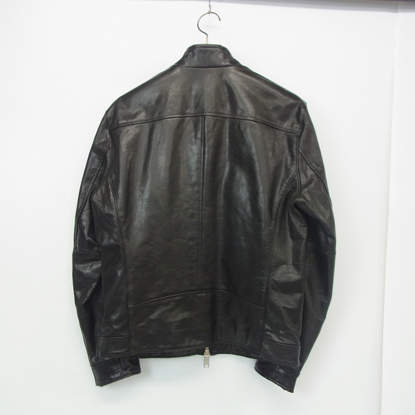 実際に弊社で買取させて頂いたBUFFALO BOBS/バッファローボブス ゴートベジタブルレザーシングルライダースジャケット MFP5409 Size：4の画像 1枚目