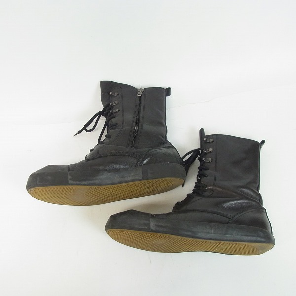 実際に弊社で買取させて頂いたANN DEMEULEMEESTER/アンドゥムルメステール サイドジップ/レースアップブーツ 41の画像 3枚目
