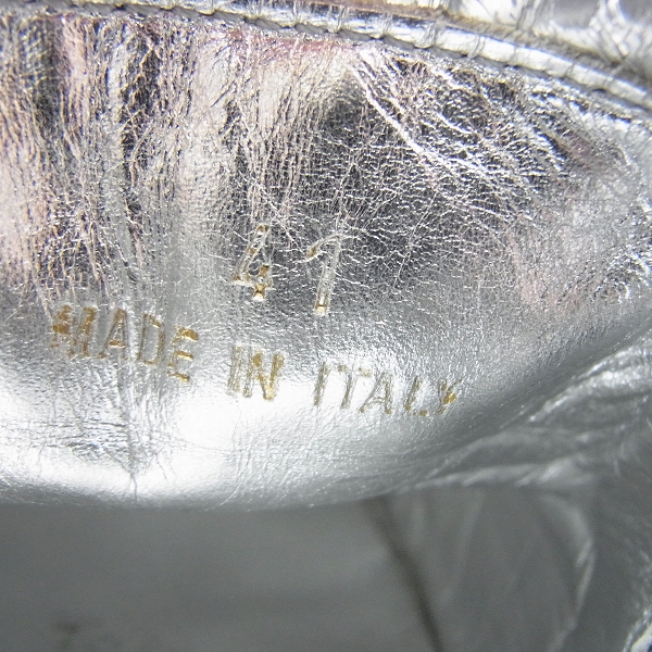 実際に弊社で買取させて頂いたJIMMY CHOO/ジミーチュウ スタースタッズ メタリックレザー スリッポン/スニーカー 41の画像 5枚目