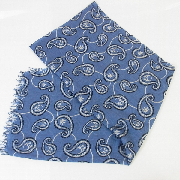 実際に弊社で買取させて頂いたlucien pellat-finet/ルシアンペラフィネ カシミヤ ペイズリー ストールの画像 2枚目