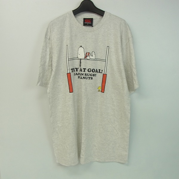 実際に弊社で買取させて頂いた【未使用】CANTERBURY/カンタベリー ラグビー日本代表 CCCピーナッツ/スヌーピー コラボTシャツ/XL