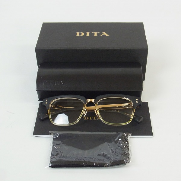 実際に弊社で買取させて頂いた【未使用】DITA/ディータ STESMAN FIVE/ステイツマン 眼鏡/メガネフレーム DRX-2089-A-BLK-GLD-53の画像 8枚目