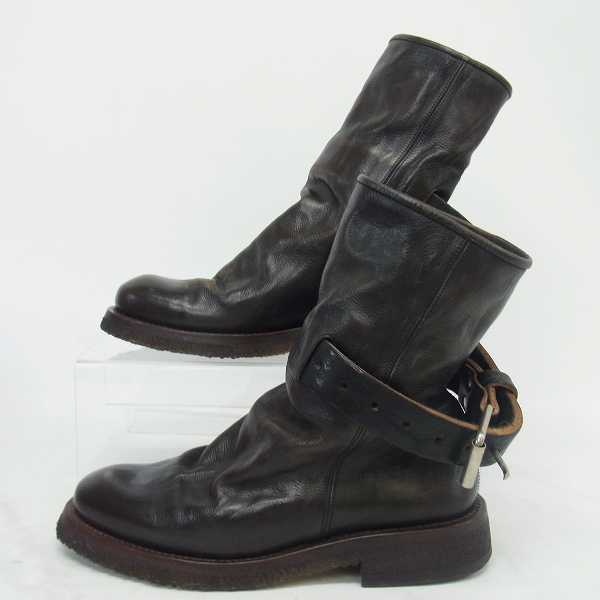 実際に弊社で買取させて頂いたMIHARAYASUHIRO/ミハラヤスヒロ ベルトブーツ/ジョッキーブーツ/24.5の画像 3枚目