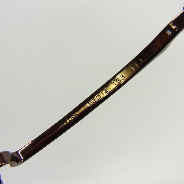 実際に弊社で買取させて頂いた999.9/フォーナインズ feel sun ティアドロップ サングラス ブラウンデミ F-03S の画像 3枚目