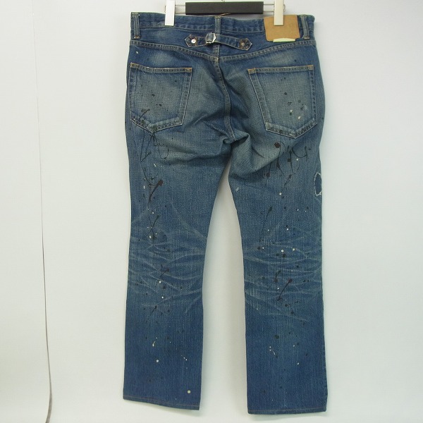 実際に弊社で買取させて頂いたSOPHNET/ソフネット ダメージ/ペイント加工 デニムパンツ X-146/Mの画像 1枚目
