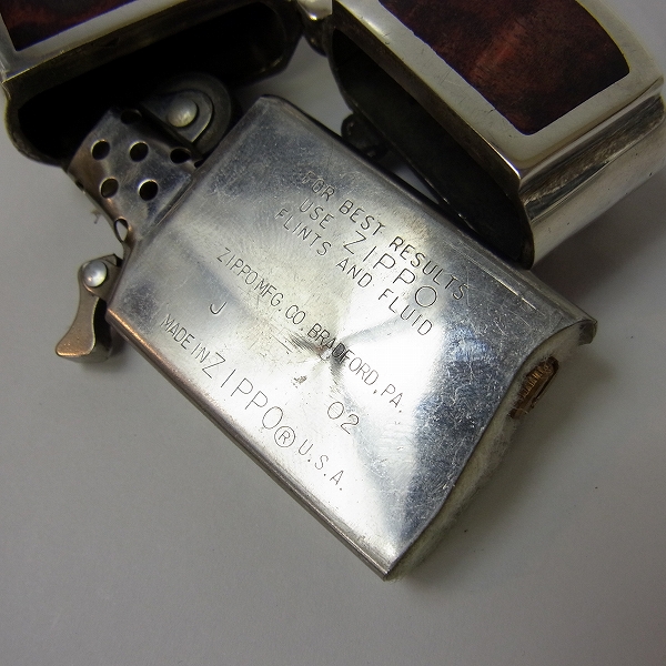 実際に弊社で買取させて頂いたSTANLEY GUESS/スタンリーゲス マルチスカル/ウッドインレイ スリム ジッポーの画像 7枚目