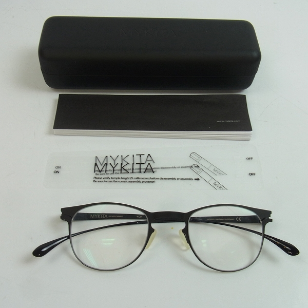 実際に弊社で買取させて頂いたMYKITA/マイキータ DECADES HENRY/ヘンリー ボストン型 メガネフレーム ブラックの画像 9枚目