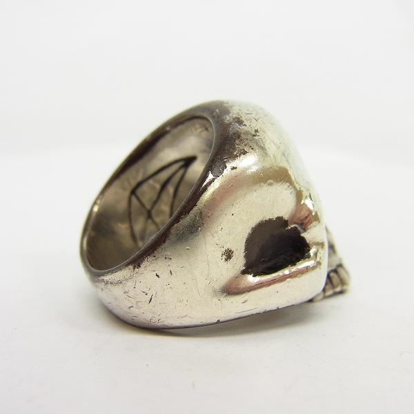 実際に弊社で買取させて頂いたCRAZY PIG/クレイジーピッグ ラージエビルスカルリング 16号の画像 2枚目