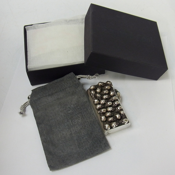 実際に弊社で買取させて頂いたSTANLEY GUESS/スタンリーゲス マルチスカル/ウッドインレイ スリム ジッポーの画像 9枚目