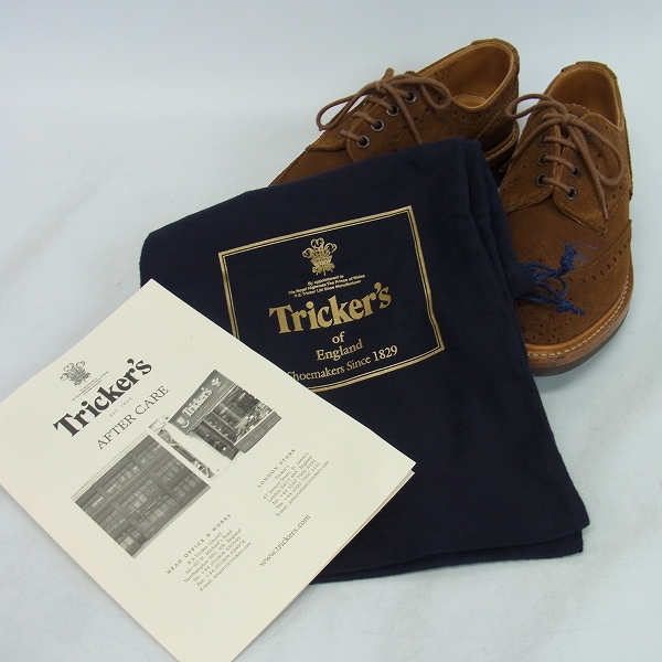 実際に弊社で買取させて頂いたTrickers/トリッカーズ スウェードウィングチップシューズ/N7292/6.5の画像 8枚目