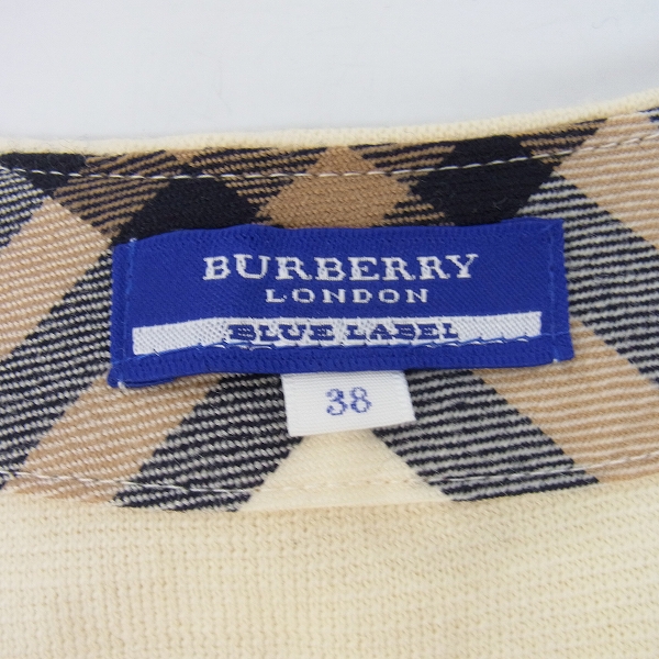 実際に弊社で買取させて頂いたBURBERRY BLUE LABEL/バーバリーブルーレーベル ウール ワンピース 38の画像 2枚目