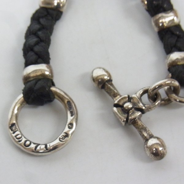 実際に弊社で買取させて頂いたTRAVIS WALKER/トラヴィスワーカー レイデッド レザー ガーゴイル ブレスレット/Tバーの画像 4枚目