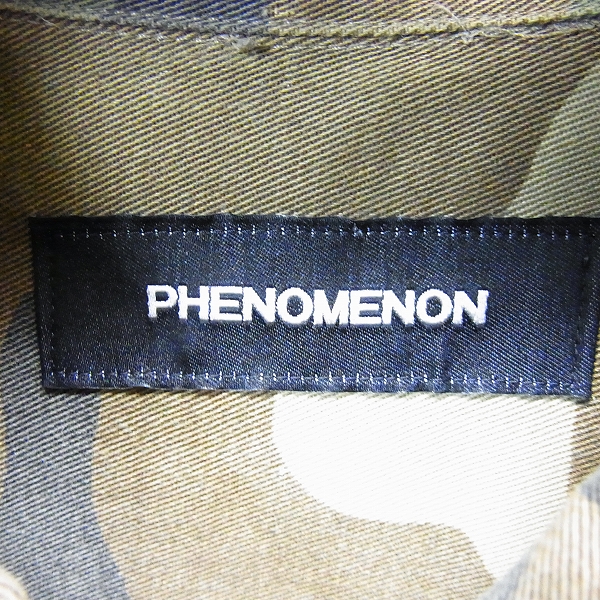 実際に弊社で買取させて頂いたphenomenon/フェノメノン バロック柄 迷彩/カモフラ 刺繍シャツ 38/Mの画像 2枚目