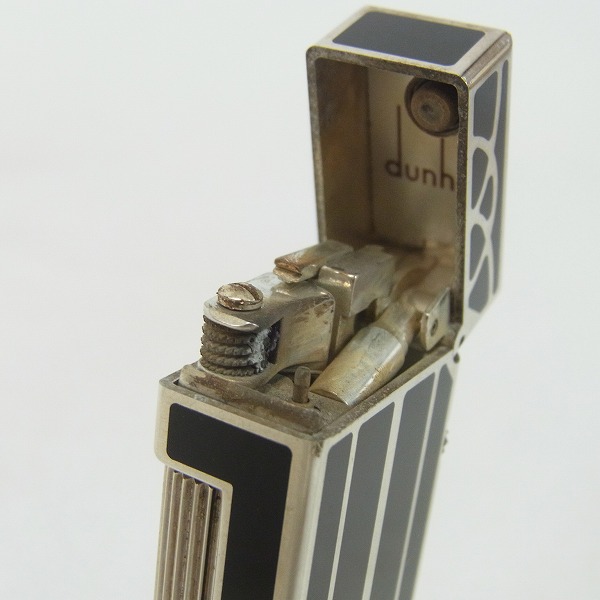 実際に弊社で買取させて頂いたdunhill/ダンヒル サイドローラーガスライター ブラック×シルバーの画像 3枚目