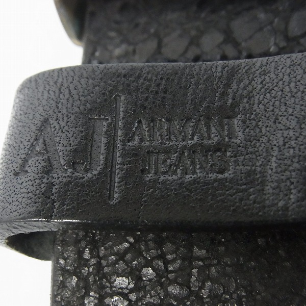 実際に弊社で買取させて頂いたARMANI JEANS/アルマーニジーンズ レザー ベルト 85/100の画像 3枚目