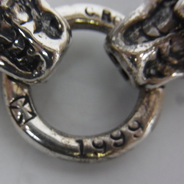 実際に弊社で買取させて頂いたTRAVIS WALKER/トラヴィスワーカー レイデッド レザー ガーゴイル ブレスレット/Tバーの画像 3枚目