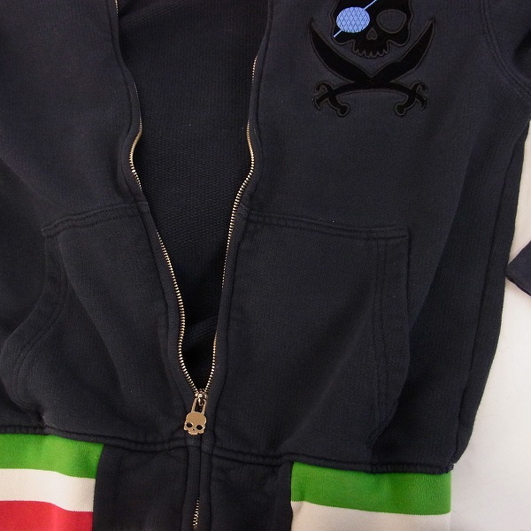 実際に弊社で買取させて頂いたHYDROGEN/ハイドロゲン パイレーツスカル ジップアップパーカー/Sの画像 5枚目