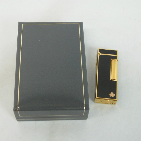 実際に弊社で買取させて頂いたdunhill/ダンヒル ガスライター ラッカー ブラックの画像 4枚目