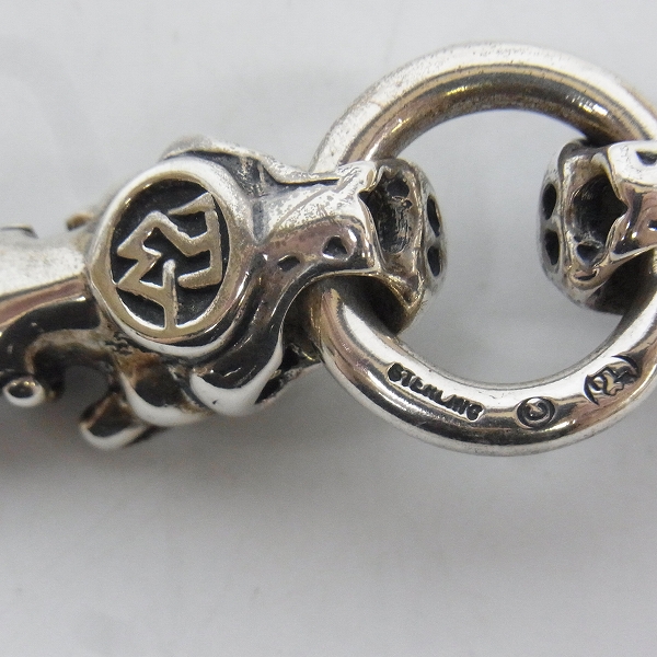 実際に弊社で買取させて頂いたTRAVIS WALKER/トラヴィスワーカー レイデッド レザー ガーゴイル ブレスレット/Tバーの画像 6枚目