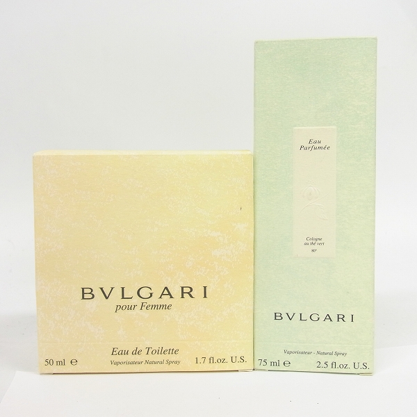 実際に弊社で買取させて頂いたBVLGARI/ブルガリ pour Femme EDT 50ml/オ・パフメ オーデコロン 75ml 2点セット