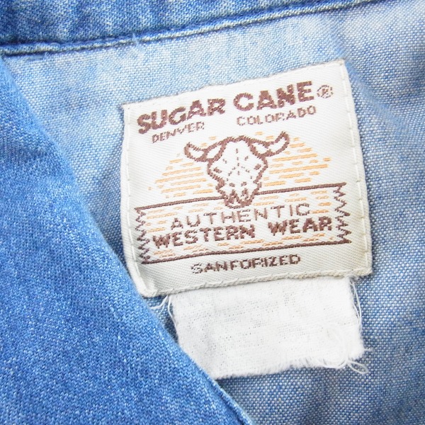 実際に弊社で買取させて頂いたSUGARCANE/シュガーケーン デニムウエスタンシャツ の画像 2枚目