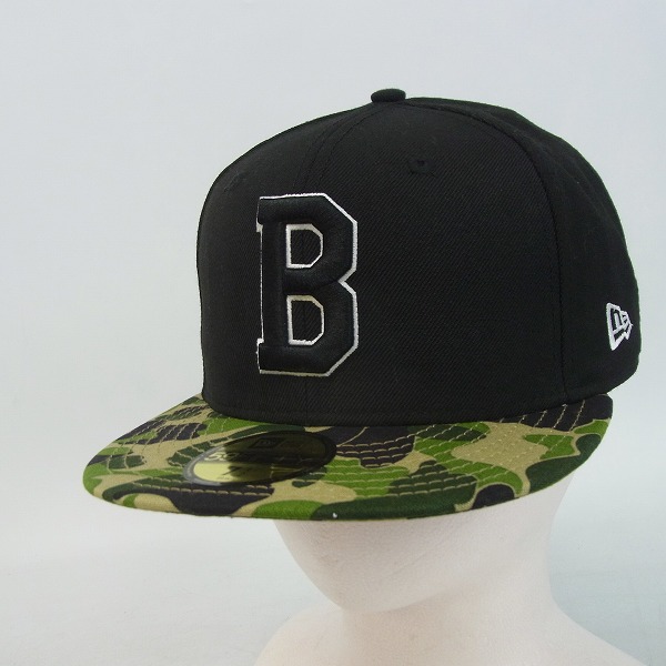 A BATHING APE×NEW ERA/エイプ×ニューエラ Bロゴカモキャップ/帽子