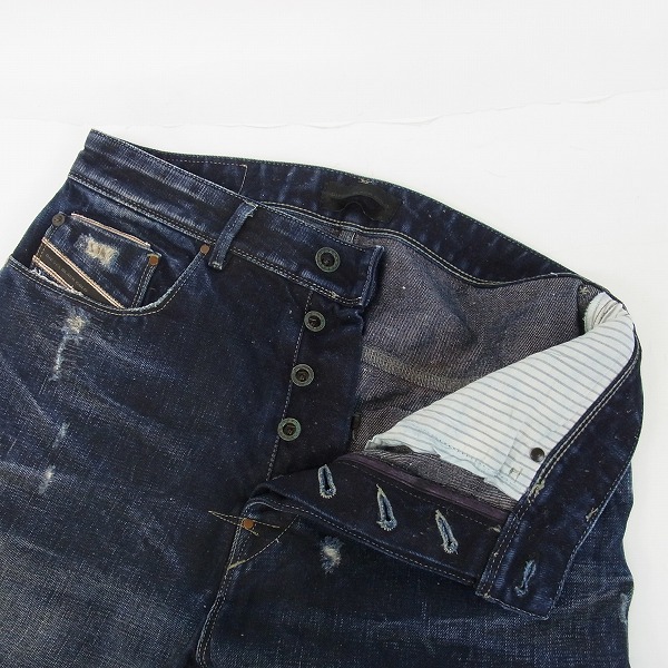 実際に弊社で買取させて頂いたDIESEL BLACK GOLD/ディーゼル ブラック ゴールド クラッシュ加工 デニムパンツ/28の画像 2枚目