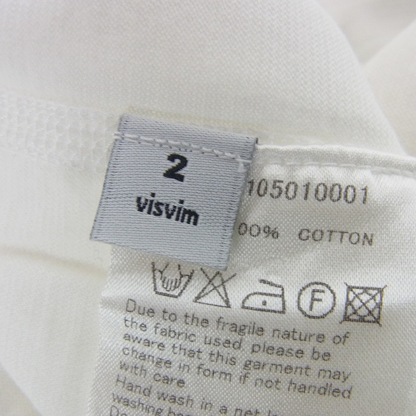 実際に弊社で買取させて頂いた【未使用】visvim/ビズビム ULTIMATE CREW S/S Tシャツ /2の画像 5枚目