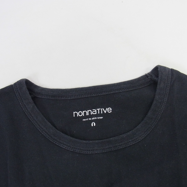 実際に弊社で買取させて頂いたNONNATIVE/ノンネイティブ 胸ポケット無地Tシャツ/カットソー/黒/灰/0/2点セットの画像 6枚目