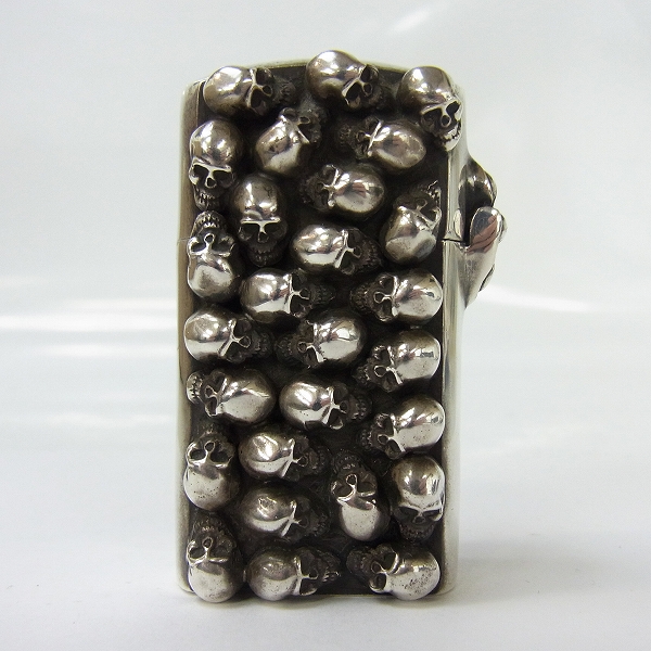 実際に弊社で買取させて頂いたSTANLEY GUESS/スタンリーゲス マルチスカル/ウッドインレイ スリム ジッポーの画像 2枚目