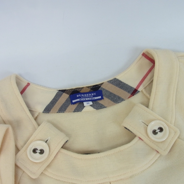 実際に弊社で買取させて頂いたBURBERRY BLUE LABEL/バーバリーブルーレーベル ウール ワンピース 38の画像 4枚目