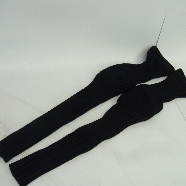 実際に弊社で買取させて頂いたGIVENCHY/ジバンシィ ニット レッグウォーマー 黒/XXSの画像 1枚目
