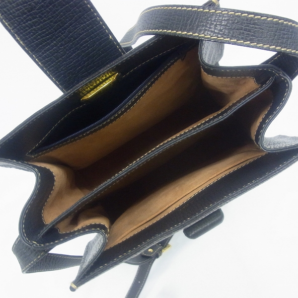 実際に弊社で買取させて頂いたLOEWE/ ロエベ レザーショルダーバッグ ネイビー系の画像 3枚目