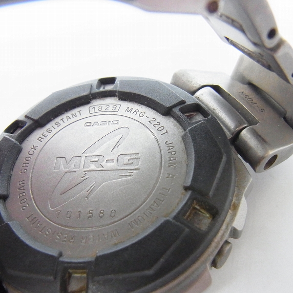 実際に弊社で買取させて頂いたG-SHOCK/Gショック MR-G チタン フルフローライン MRG-220T-1【動作未確認】 の画像 3枚目